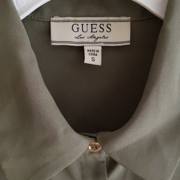 Olive color blouse - Picture 2 of 4